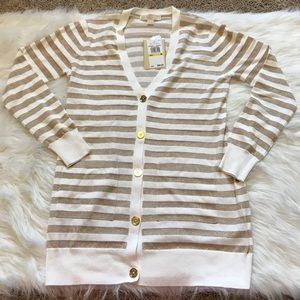 🆕 Michael Kors Long striped Lurex Cardigan